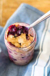 loaded blueberry #peanutbutter oats #recipe