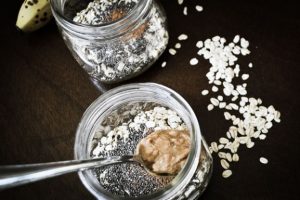 #Overnight #oats with #peanutbutter