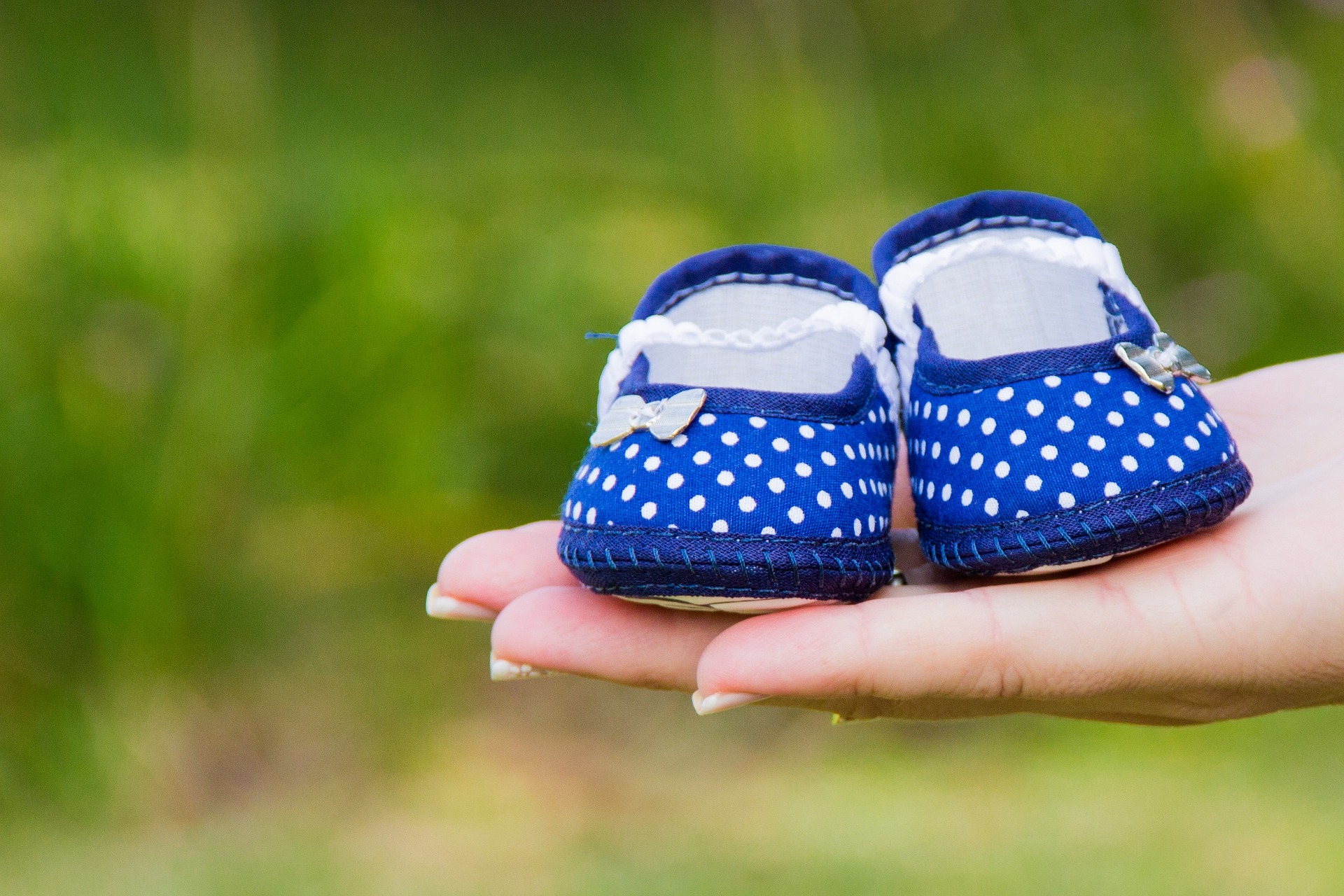 Blue baby shoes. Tips for morning sickness from eatrightmama.com and Bridget Swinney.