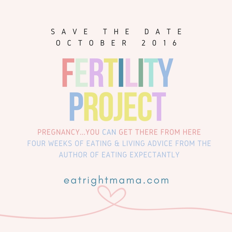 Check out www.eatrightmama.com for the #fertilityproject--information you need to help you #getpregnant.