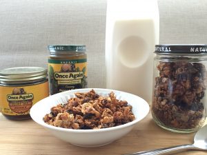 Peanut butter granola and more PB recipes at www.eatrightmama.com